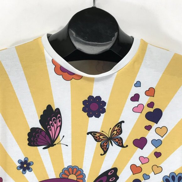 dELiA*s by Dolls Kill Retro Butterfly Collage Print Baby Tee Plus 3X Cropped 90s - Picture 3 of 10